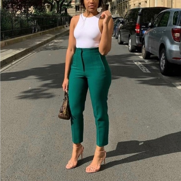Zara | Pants u0026 Jumpsuits | Zara High Waisted Trousers Pants With Darts  Blogger Fav | Poshmark